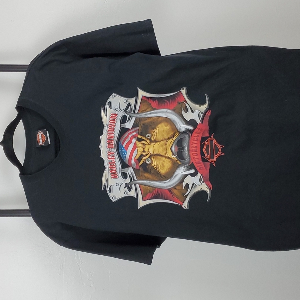 Harley Davidson Graphic T-Shirt Cotton Men’s Size L Biker Motorcycle